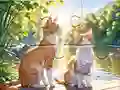 Jwèt Jigsaw Puzzle: Cats In Pairs sou entènèt