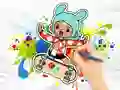 Jwèt Coloring Book: Toca Boca Skateboard sou entènèt