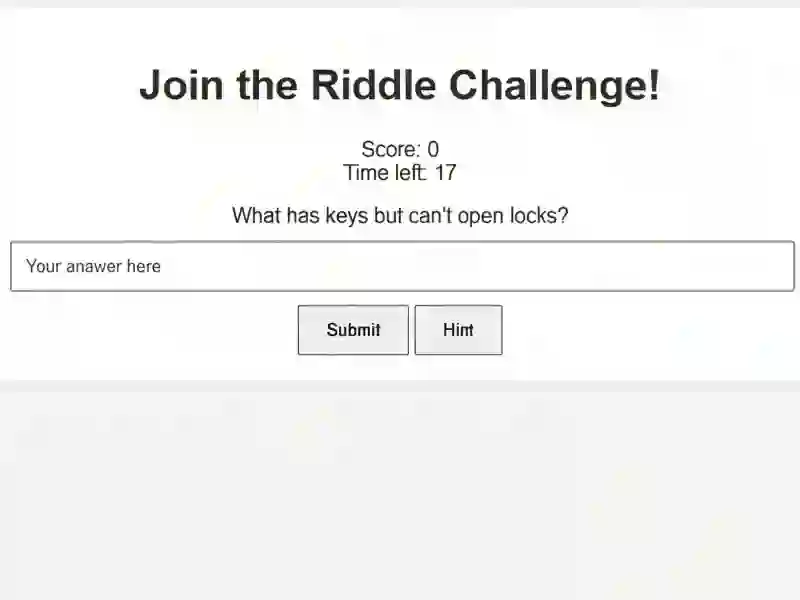 Jwèt Riddle Challenge sou entènèt