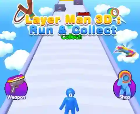 Jwèt Layer Man 3d Run Collect sou entènèt