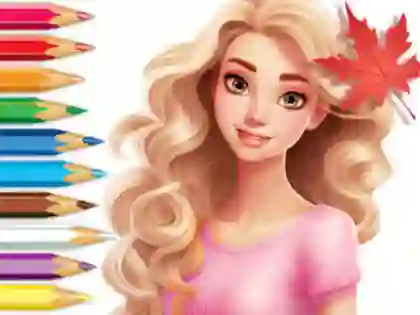 Jwèt Coloring Book: Barbie Autumn Tale sou entènèt