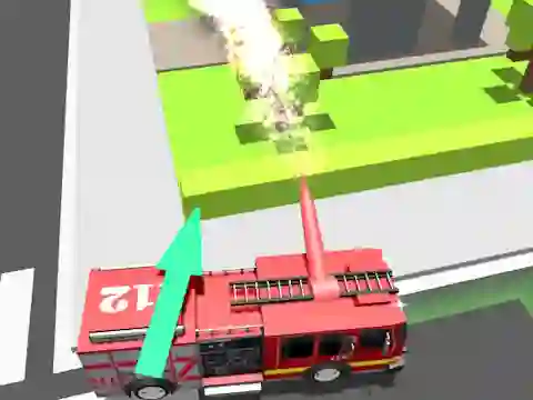 Jwèt Fire Truck Rescue Driving sou entènèt