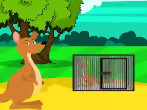 Jwèt Red Kangaroo Baby Rescue from Cage sou entènèt