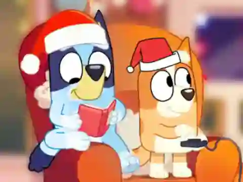 Jwèt Jigsaw Puzzle: Bluey Christmas Party sou entènèt