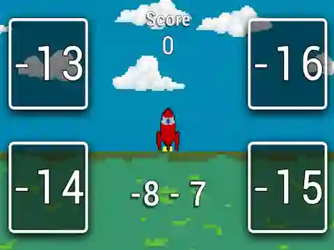 Jwèt Rocket Math sou entènèt