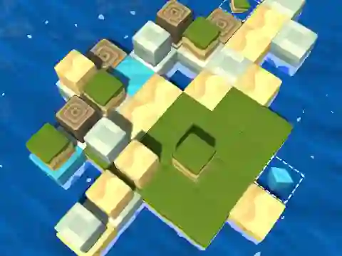 Jwèt Cube Island: ASMR Relax Puzzle sou entènèt
