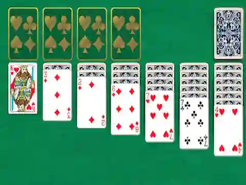 Jwèt Klondike Classic Solitaire sou entènèt