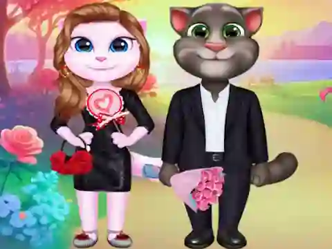 Jwèt Kitty Couple Lovely Valentine sou entènèt