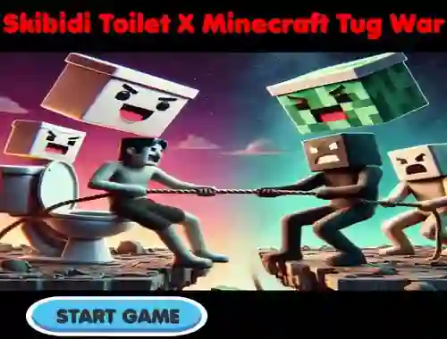 Jwèt Skibidi Toilet X Minecraft Tug War sou entènèt