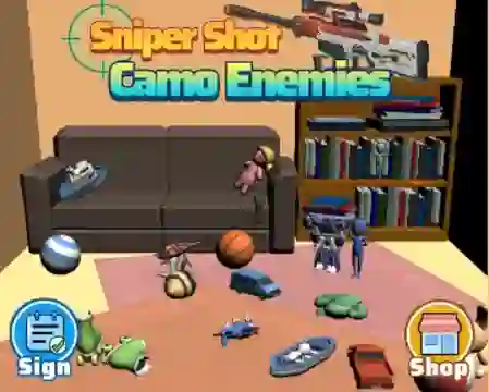 Jwèt Sniper Shot Camo Enemies sou entènèt
