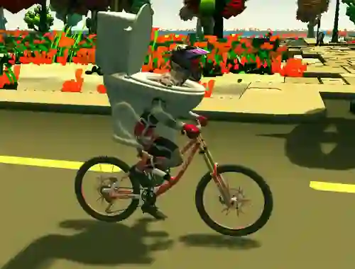 Jwèt Skibidi Toilet Bike Riding sou entènèt