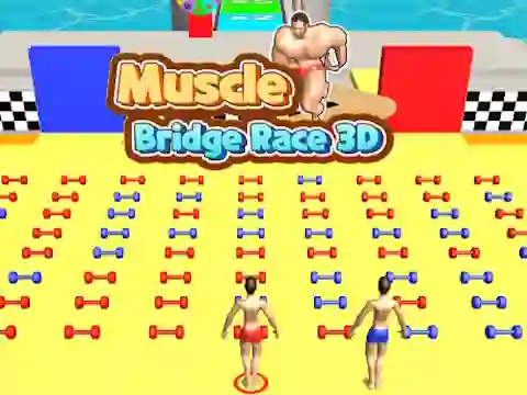 Jwèt Muscle Bridge Race 3D sou entènèt