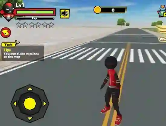 Jwèt Stick Rope Hero sou entènèt