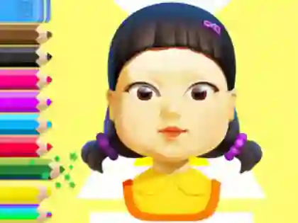 Jwèt Coloring Book: Squid Game Doll sou entènèt