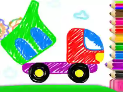 Jwèt Toddler Drawing: Tanker Truck sou entènèt