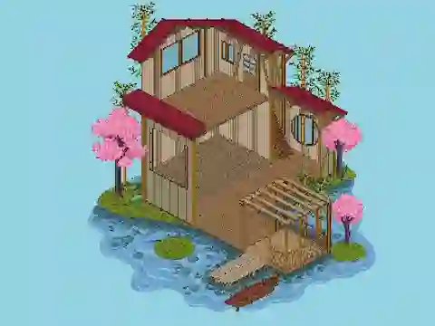 Jwèt Pixel House sou entènèt