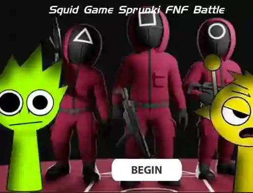 Jwèt Squid Game Sprunki Fnf Battle sou entènèt