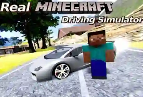 Jwèt Real Minecraft Driving Simulator sou entènèt