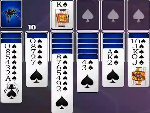 Jwèt Spades Spider Solitaire sou entènèt