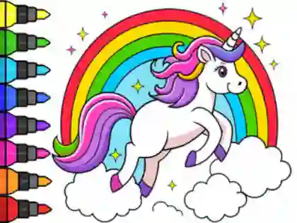 Jwèt Coloring Book: Magical Unicorn sou entènèt