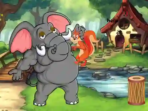 Jwèt Squirrel Trapped To Giant Elephant sou entènèt