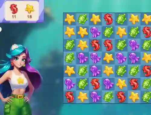 Jwèt Underwater Adventures: Match 3 sou entènèt