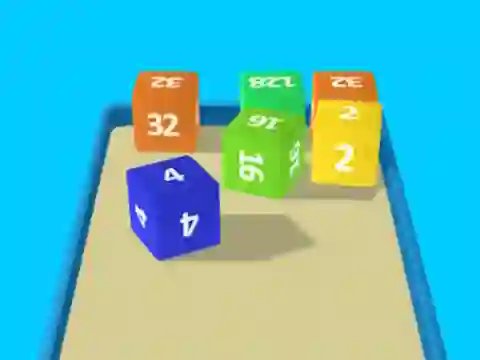 Jwèt 2048 Cube Merge sou entènèt