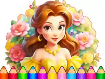 Jwèt Coloring Book: Flower Dress Up sou entènèt