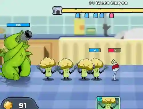 Jwèt Food Castle Tower Defense sou entènèt