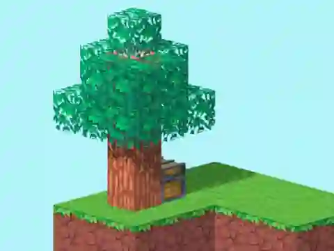 Jwèt Skyblock 3D: Survival sou entènèt