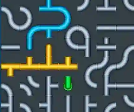 Jwèt Connect The Pipes Water Puzzle sou entènèt