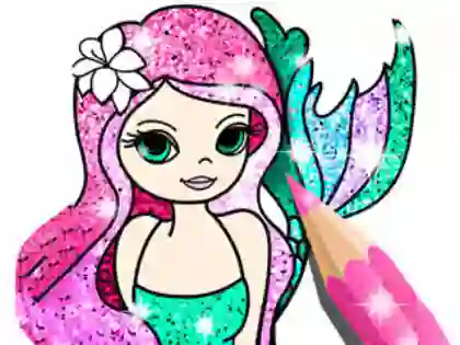 Jwèt Coloring Book: Little Mermaid sou entènèt