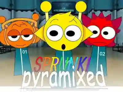 Jwèt Sprunki Pyramixed: Squid Game sou entènèt
