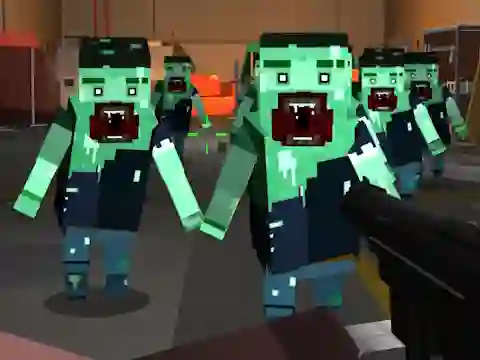 Jwèt Blocky Hunter sou entènèt