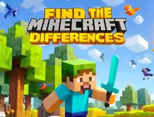 Jwèt Find The Differences: Minecraft sou entènèt