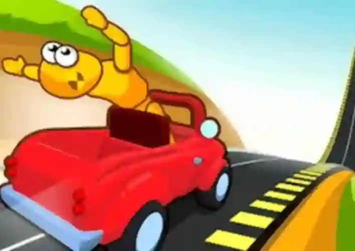 Jwèt Downhill Car Ride Crash Test sou entènèt