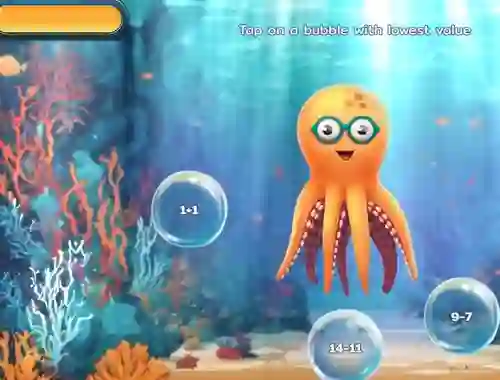 Jwèt Bubble Math Dive sou entènèt