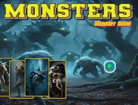 Jwèt Monsters Memory Game sou entènèt