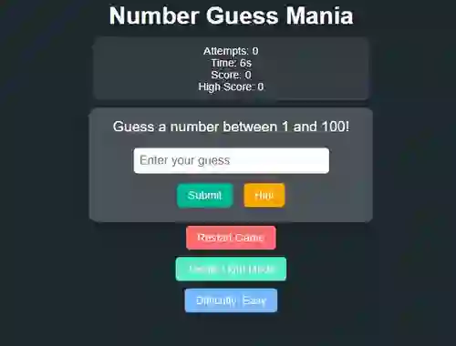 Jwèt Number Guess Mania sou entènèt