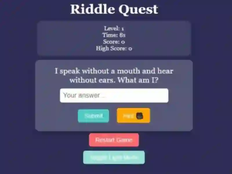 Jwèt Riddle Quest Brain Teaser sou entènèt