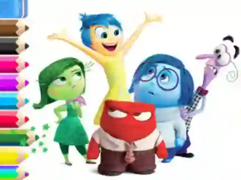Jwèt Coloring Book: Inside Out sou entènèt