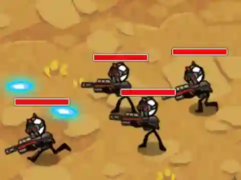Jwèt Stickman Warfare sou entènèt