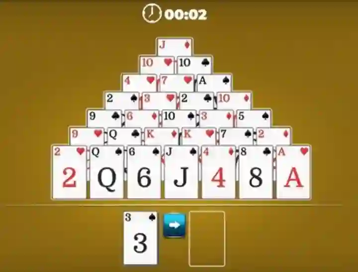 Jwèt Pyramid Solitaire sou entènèt