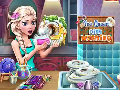 Jwèt Ice Queen Dish Washing sou entènèt