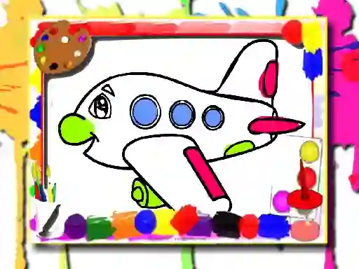 Jwèt Airplane Coloring Book sou entènèt