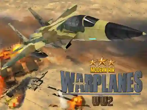 Jwèt Modern Air Warplane WW2 sou entènèt