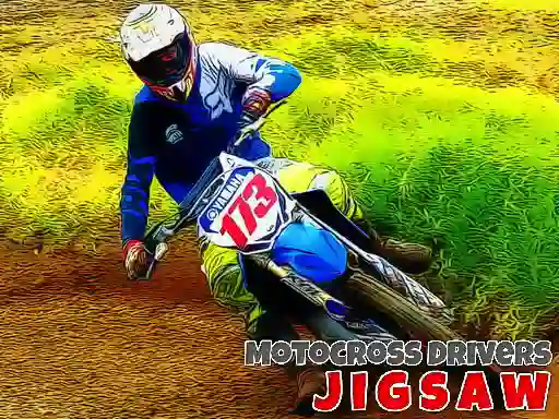 Jwèt Motocross Drivers Jigsaw sou entènèt