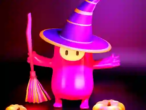 Jwèt Fall Guys Halloween Puzzle sou entènèt