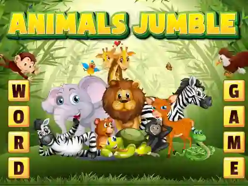 Jwèt Animals Jumble sou entènèt