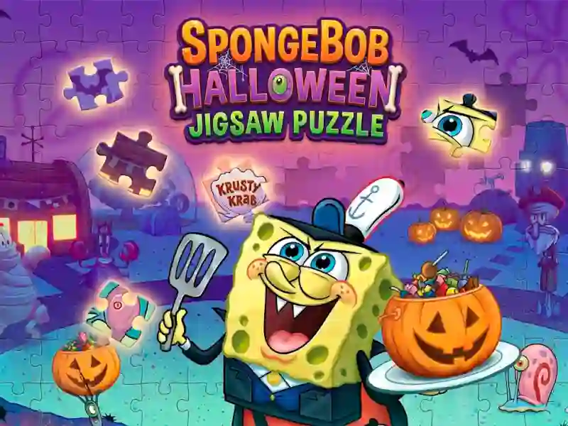 Jwèt SpongeBob Halloween Jigsaw Puzzle sou entènèt